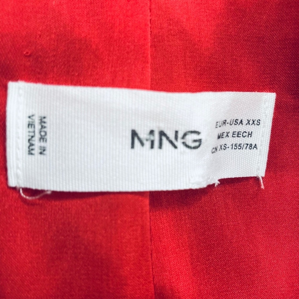 Mango Women Suit Set Red Double Breasted Blazer Trousers XXS Power Suit - Picture 5 of 14